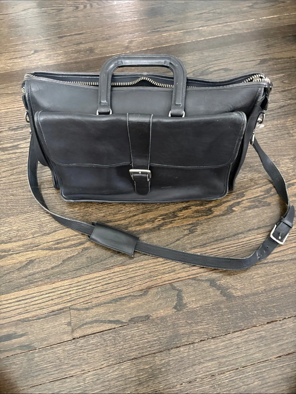 Vintage COACH Black Leather Men's Briefcase Briefcase Bag- Model 5283